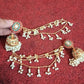 Pearl Jhumka Earrings with Sahara Chain | Meenakari Gold Tone